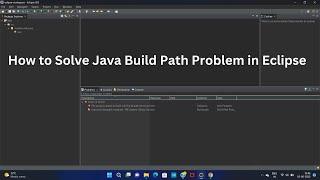 How to Solve Java Build Path Problem in Eclipse #javabulidpath||2023||