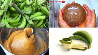 Green Plantain PEEL Fufu | Unripe Plantain Peel Fufu | Plantain Skin Fufu