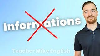 How to use the word INFORMATION in English