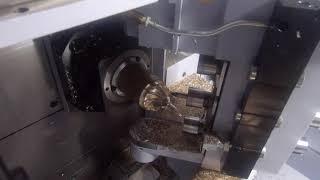 SolidCAM Simultaneous 5 Axis Machining on an Impeller using Our Star Sliding Head SR-38 Type B CNC