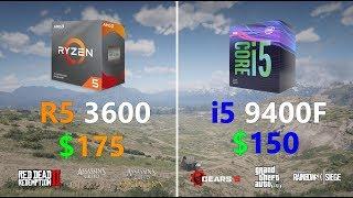 Ryzen 5 3600 vs i5 9400F (RTX 2060) Test in 6 Games