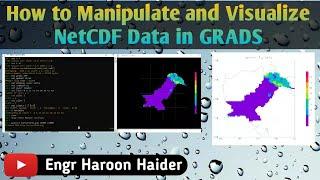 OpenGRADS Tutorial || How to Open and Plot NetCDF Data using GRADS Software|| Visualize NC Data