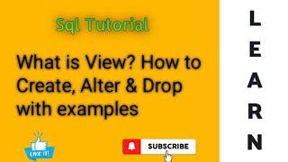 SQL: What is Views? How to Create , Alter & Drop with examples