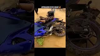 OffRoading R15v4 Bike Crash  #shorts #crash #bike #rider #bikeride #motovlog #r15v4 #offroad #vlog