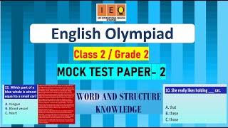 ENGLISH OLYMPIAD CLASS 2 PRACTICE PAPER 2