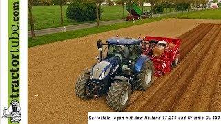 Kartoffeln legen mit New Holland T7.230 und Grimme GL 430