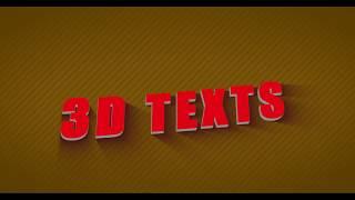 After Effects Tutorial - 3D Text Animation - Free After effect template