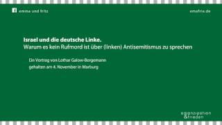 Lothar Galow-Bergemann: Israel und die deutsche Linke.