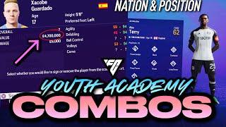 FC 24: YOUTH ACADEMY COMBOS (NATION & POSITION)