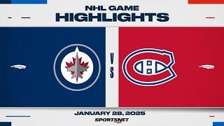 NHL Highlights | Jets vs. Canadiens - January 28, 2025