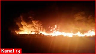 Fires continued throughout the night in the area where the Ukrainian army struck Kursk