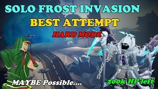 BEST Solo FROST INVASION Hard Mode ATTEMPT (Wave 40, 200k HP left..) || Tower Defense Simulator