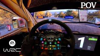 EA WRC on Triple Screen in Kenya Rally driving Ford Puma Rally1 & Fanatec DD + Shifter + Handbrake