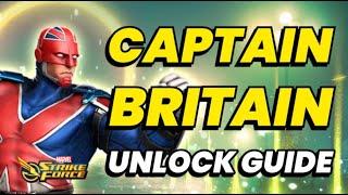 CAPTAIN BRITAIN UNLOCK GUIDE! UNLOCK EVERY SHIELD REQUIRED, NOT FREE TO PLAY | MARVEL Strike Force