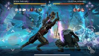 Shadow Fight 3: Triad 6 vs Celestial Konung (max 90k dame/round, 537k dame full) 