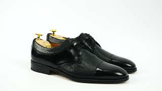 Moreschi Cuneo Black Calf Gibson Shoes