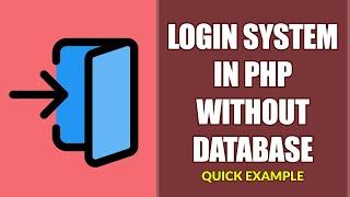 Simple Login In PHP Without A Database