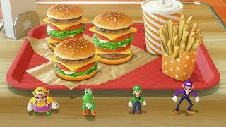 Super Mario Party Jamboree minigame: Burger Builders 60fps