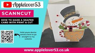 Make a shaped card with Brother ScanNCut Print and Cut Feature.