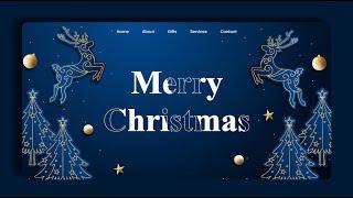 How to Make a Website with Text Animation Effects using Only HTML & CSS | Merry Christmas