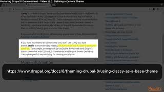 Mastering Drupal 8 Development : Defining a Custom Theme| packtpub.com