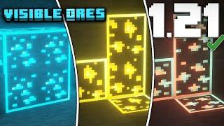 Visible Ores Texture Pack 1.21 Download (Outlined Ores)