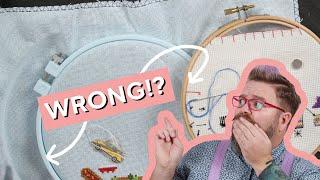 You're Probably Using Your Embroidery Hoop Wrong | Caterpillar Cross Stitch