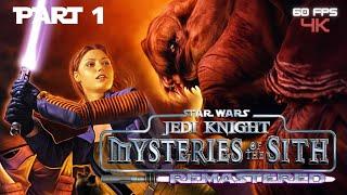 Star Wars Jedi Knight Mysteries of the Sith Walkthrough | 4K/60 FPS on PC | Remastered | Part 1