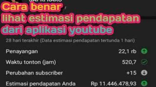 Cara cek estimasi pendapatan di aplikasi Youtube studio