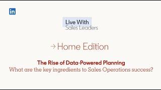 What are the key ingredients to Sales Operations success?