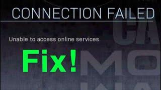 Modern Warfare HOW TO FIX - CONNECTION FAILED Unable to access online services.