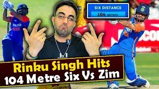 Rinku Singh Smashed 104m Six against Zimbabwe in 2nd T20. Future is bright for Team India...!