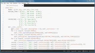 Class Scheduling (01) + Genetic Algorithms (02) + Python Prototype Project