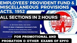 EMPLOYEES' PROVIDENT FUND & MISCELLANEOUS PROVISIONS ACTS, 1952 I EPF ACT 1952 #epfo#pf