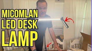 Micomlan Led Desk Lamp with Clamp, Architect Desk Lamp for Home Office with Atmosphere Lighting, 24W