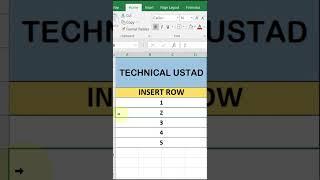 How to Insert Rows in Excel: Quick & Easy Tutorial | Technical Ustad