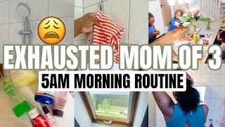 FULL TIME WORKING MOM OF 3 MORNING SCHEDULE | 5 AM BUSY MOM ROUTINE