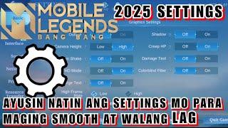 2025 MOBILE LEGENDS SETTINGS TUTORIAL | SMOOTH AT  WALANG LAG