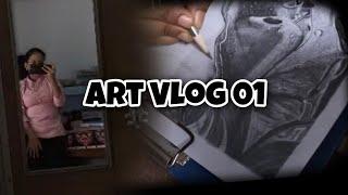 Day in the life of an artist | Art vlog | Toshika art studios