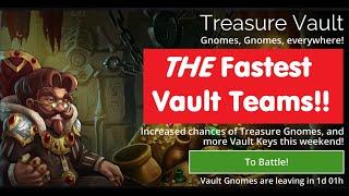 Gems of War THE Fastest Gnome Treasure Vault teams! Best gameplay, guide, and tips!