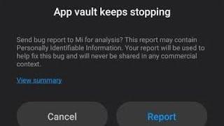 How to fix app vault keeps stopping problem on Redmi phone 2023 miui 14
