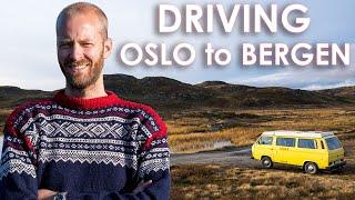 Jeg kjører fra Oslo til Bergen over Hardangervidda