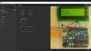 Arduino and LCD16x2 programmed with XOD