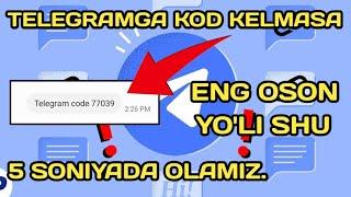 Telegram ochish kod kelmasa // Telegramda kod kelmasa nima qilish kerak // telegram ochish kod olish