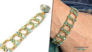 Crystal Kissed Bracelet - DIY Jewelry Making Tutorial by PotomacBeads