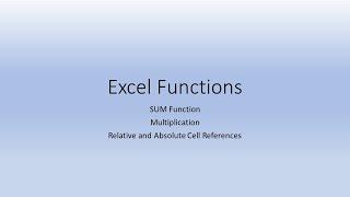 Relative and Absolute Cell References Excel 2016