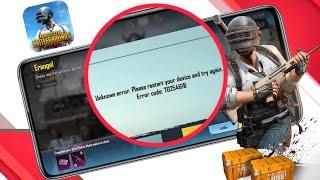 How To Fix PUBG Unknown Error Please Restart Your Device | Solve PUBG Unknown Error