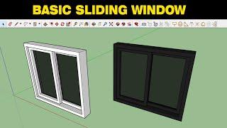 3D SLIDING WINDOW IN SKETCHUP FOR BEGGINERS