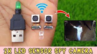 How To Make 2k Hidden LED Sensor Wireless Spy Cctv Camera - For Home