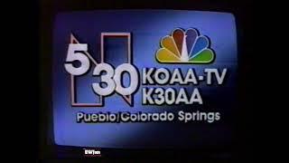 9/23/1987 KOAA Channel 5/30 Colorado Springs CO Sign on and PSAs